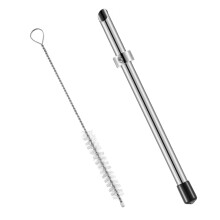 Stainless Steel Straw Puncher And Cleaning Brush For Lemonades