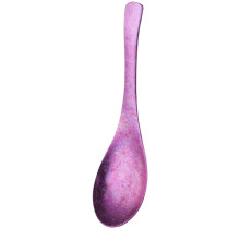 Solid Metal Outdoors Spoon Convenient Camping-Crimson purple L