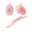 3 Piece Bathing Essential Set Exfoliating Gloves Back-Pink 1