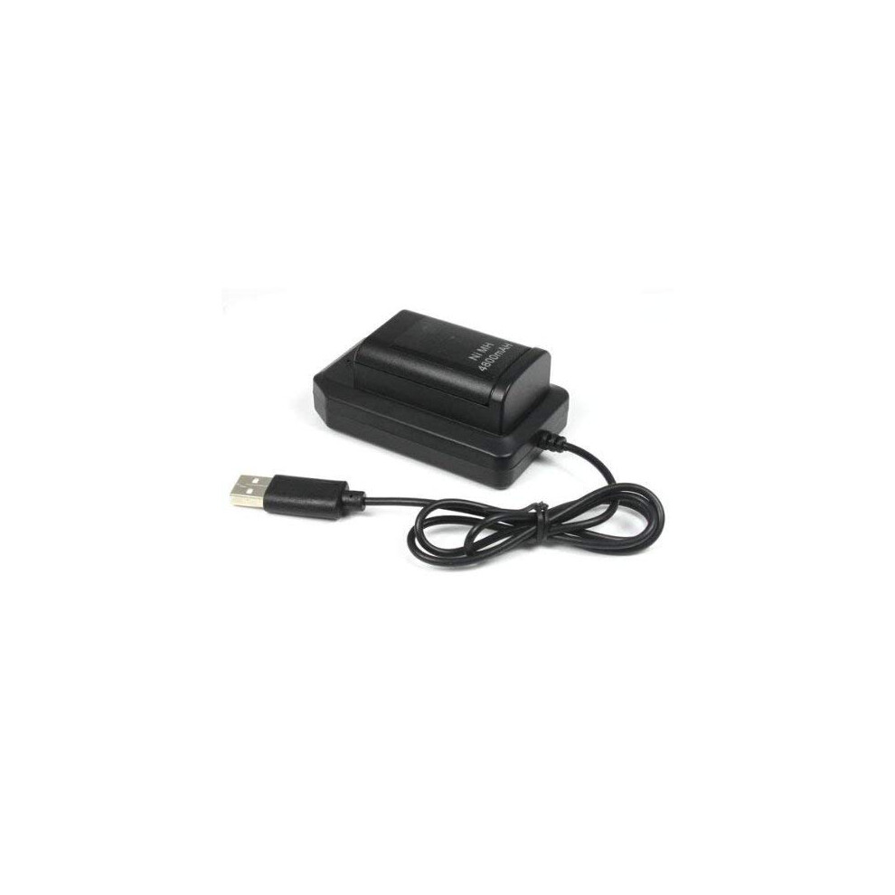 Usb Charging Station Rechargeable Battery Compatible With Microsoft Xbox 360 Wireless Controller, Color Black 9365049737173