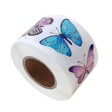 500Pcs Butterfly Flower Decorative Sticker Adhesive Wrapping