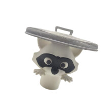 Novelty Raccoons Bathroom Tissue Shelf Decorative-White