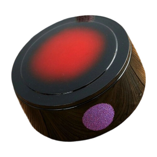Round Bentos Container With Lid ABS Resin-Spots black