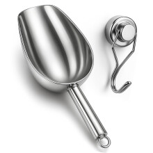 Thickened Stainless Steel Shovel Ice Scooper With Magnetic Hook