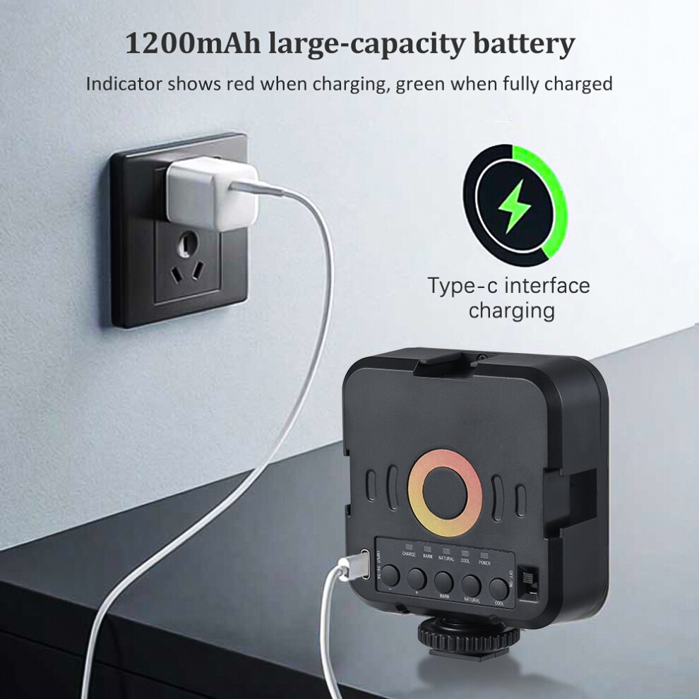 Compact Pocket Photography Lamp 1200Mah Cri 95Ra 3000K-9000K Light 6951369667035