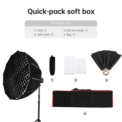 60 cm/23,6 Zoll Parabol-Softbox mit 1