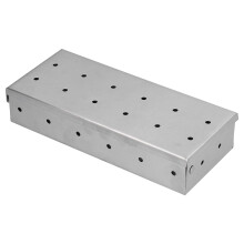 Smoker Box for Gas Grills, Stainless Steel, Vent Design, Meat Smoker Box, Charcoal and Gas Grill Compatible