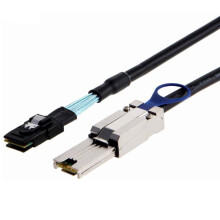 MINI SAS SFF8087 to SAS SFF8088 Cable, 0.5m Length, Black Color, Internal Server Speed SAS Cable