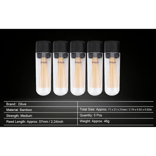 5 Pack Medium Bassoon Reeds    Instrument Accessory for Bassoons 2