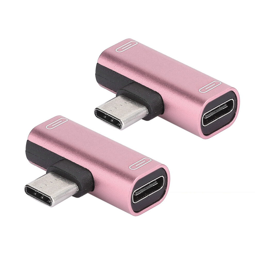 2 StãCke Typec Konverter Splitter Dual 2 In 1 Zu Pink 7406045268802
