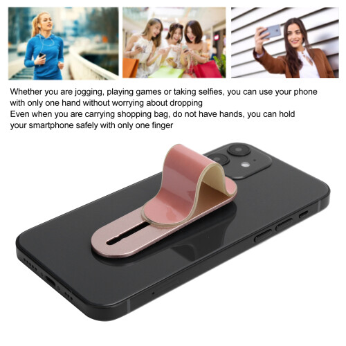 MOMO STICK Pink ABS Finger Grip with 3-Level Phone Stand Feature 2