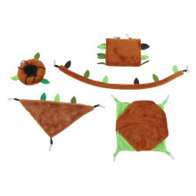 Ensemble hamac pour hamster, combinaison jungle, accessoires pour petits animaux, peluche de qualité supérieure, décoration de cage pour planeur
