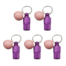Dog Label Holder Pet Name Address Storage Box for-Purple bell