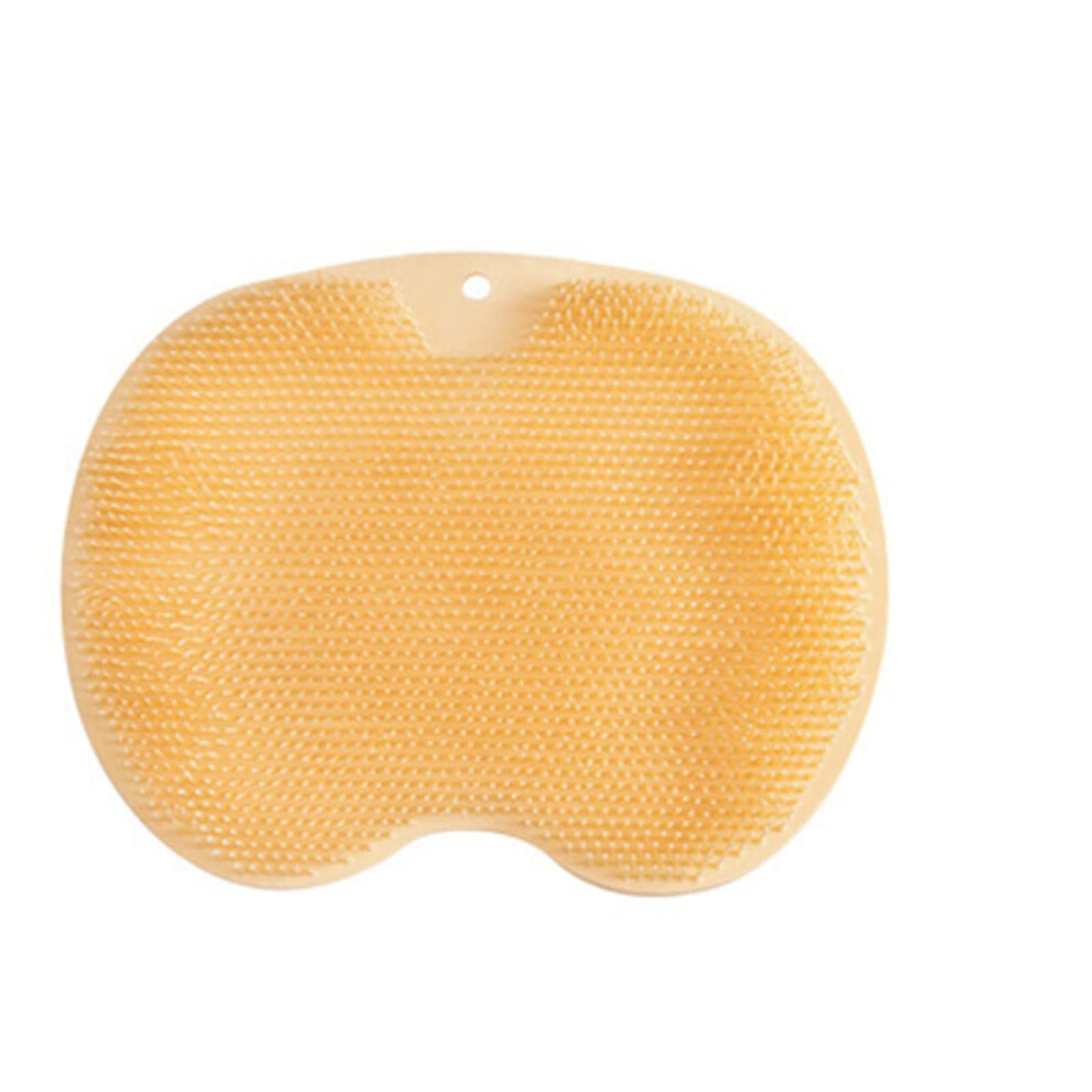 Shower Massager, Massage Pad, Wall Mounted Back Scrubber with NonSlip Suction Cups (Orange)