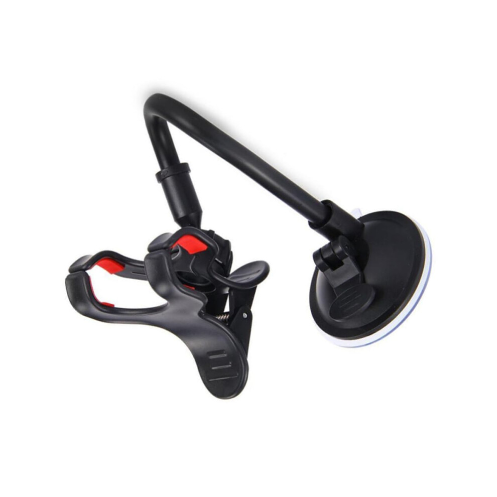 Rotational Car Phone Holder 360 Rotation Gooseneck Arm Suction Cup Mount Smartphone Compatible Windshield Dashboard Black 9189345950933