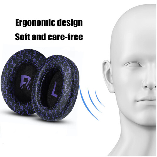 Soft Ear Pad Compatible for Crusher3.0-black and white prin 2