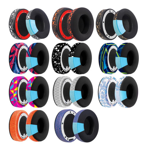 Coussinets d'oreille ergonomiques pour-imprimé rouge diamant 1