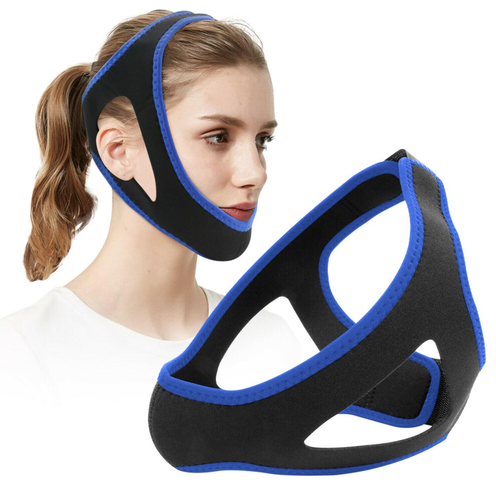 Anti Snoring Chin Strap Elastic AirFlow Jaw Strap, One Size Fits Most, Unisex Mouth Closure Sleep Aid