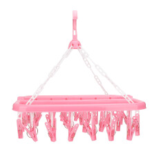 Compact Multipurpose Hanger, Durable Resin Clips Non-slip Foldable Drying Hanger For Underwear Socks, 360-Degree Rotating Hook Ensures Easy Access To