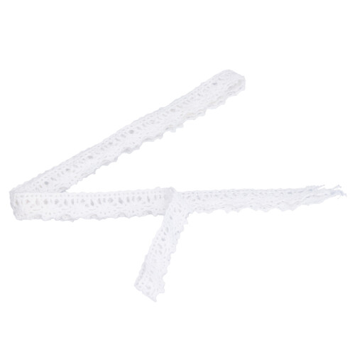 Spitzenband, Baumwollfaden, 20 Yards, weiß, 2