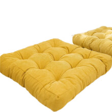 Ideal for Yoga Meditation Pillow, Tufted Corduroy Square Cushion, Non-Slip Gripper Bottom Ensures Stability, Memory Foam Added for Extra Thick Comfort
