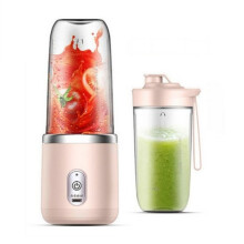 Bærbar blender med knive i rustfrit stål, nem at rengøre til køkken, kontor og udendørs brug, USB-genopladelig