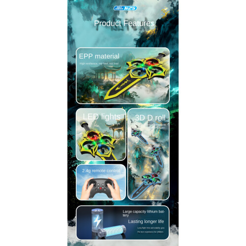 Remote control aircraft stunt quadcopter drone blue 2