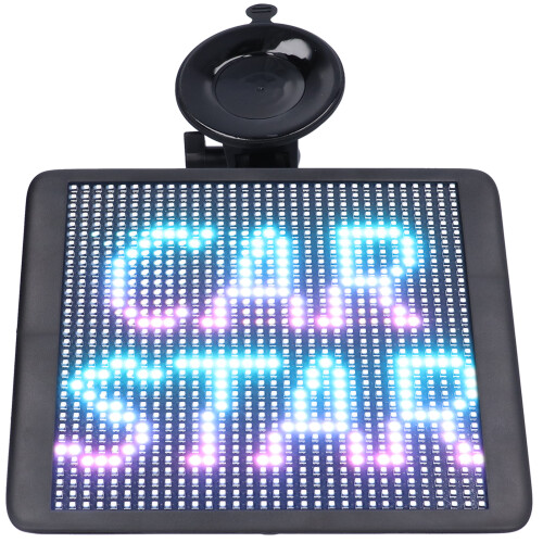 Programmable LED Screen Funny Car Accessories, Custom Text Pattern Animation Scrolling Programmable LED Sign APP Control Bluetooth Compatible for 1
