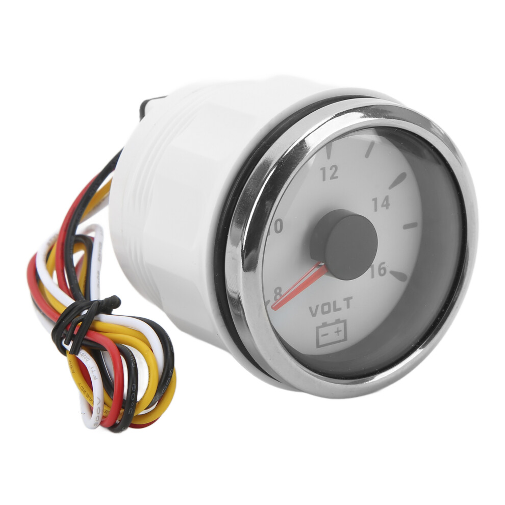 52mm Marine Voltmeter 8-16V IP67 Waterproof 7 Color Backlight for Car RV