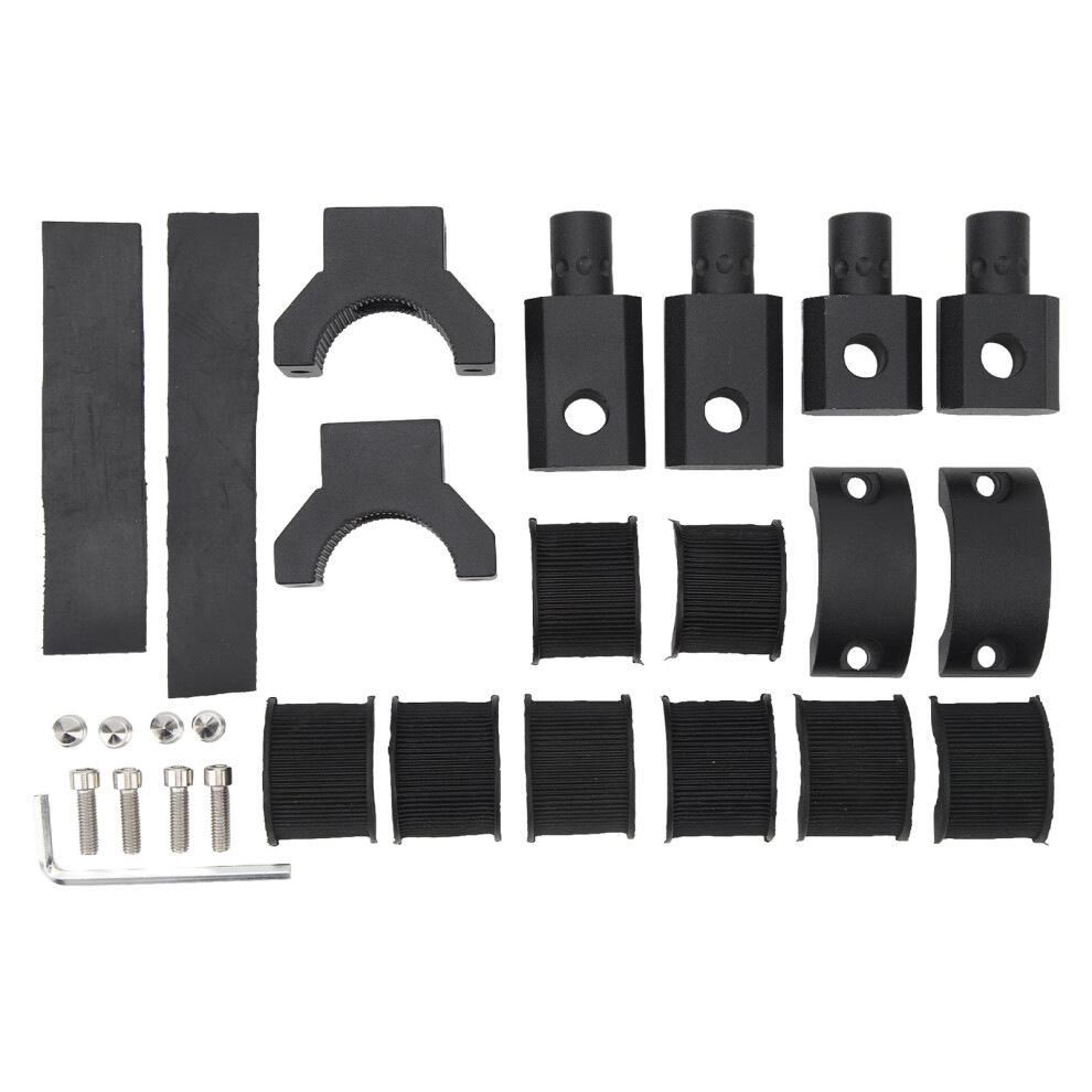 Horizontal Bar Tube Clamp Mounting Bracket Kit For Led Off Road Roof Roll Cage Holder Strong Aluminium Alloy Rubber Inserts Wide Application Light 9138057957259