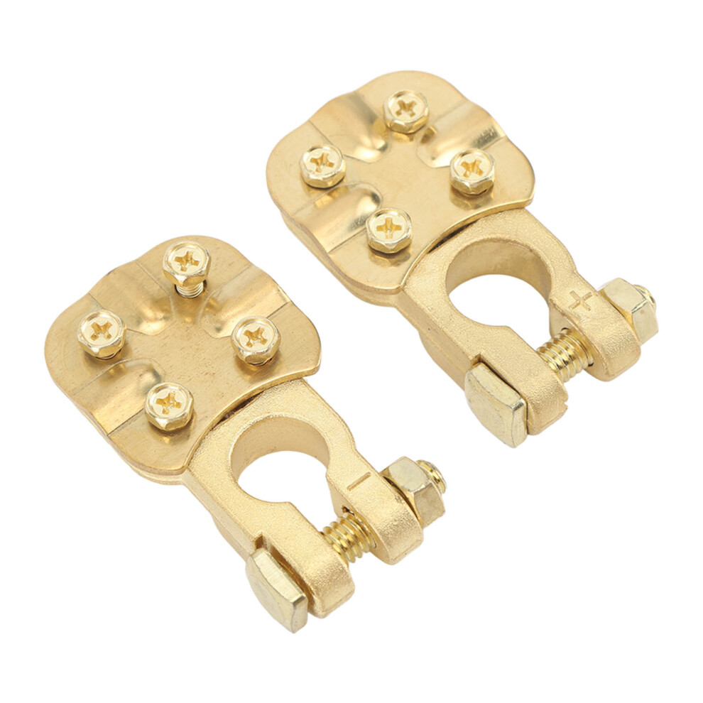 Brass Battery Terminal Connector 2Pcs, 1-3 Way, 2Â4/0 Awg For Cars & Trucks 7901369873836