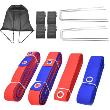 Beach Volleyball Lines 2Inch Folding Field Markers For Outdoor Practice, Red And Blue Sandbags, Durable, Easy Install