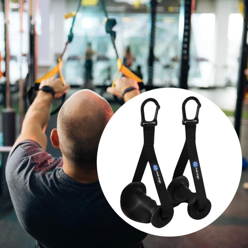 Pull Up Handles For Cable Machine Attachments, Lightweight Gym Grips For Triceps Bicep Training And Rowing 2