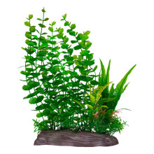 Realistic aquatic plant for aquariums, decoration, artificial plant with resin base, suitable for offices, commercial aquariums, landscaping