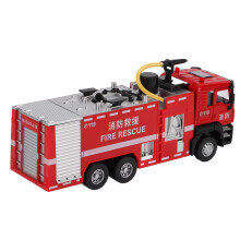 1/50 Water Tank Fire Truck Toy Alloy Pull Back Water Spray for Boys & Girls