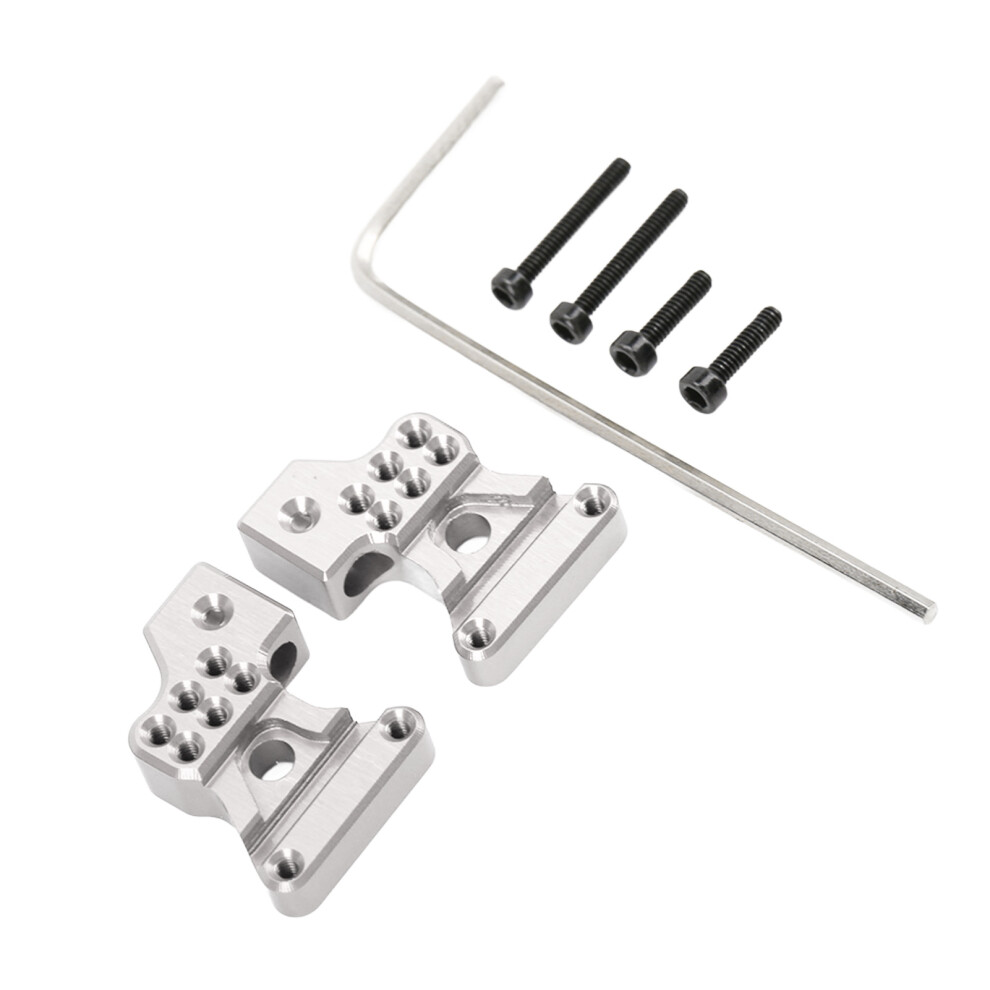 2Pcs Aluminum Alloy Rear Shock Tower For Axial Scx24 1/24 Rc Cars Silver 7611376434813