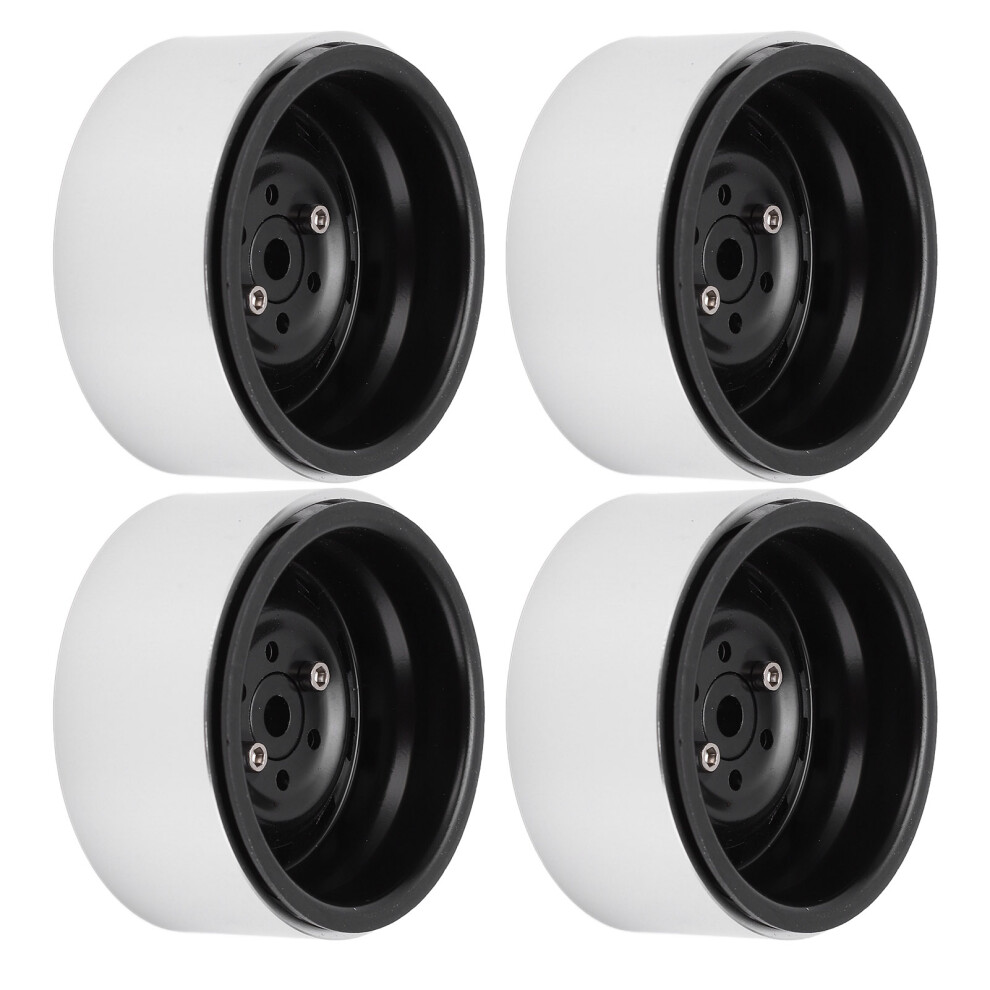 4Pcs 1.9 Inch Steel Aluminum Rc Wheel Rims For 1/10 Climbing Car Black 8231376701617