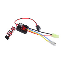 RC Waterproof 25A Gebürsteter ESC 1,3" x 1,0" Schwarz für 1/18 1/24 RC Autos