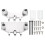Support de biellette de servo en aluminium argenté MN86K 1/12 RC 2