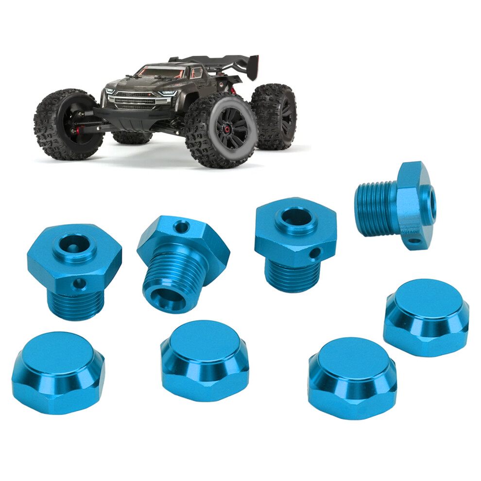4Pcs Aluminum Alloy Rc Wheel Hex Coupler Kit For 1/8 Cars Blue 7891375588445
