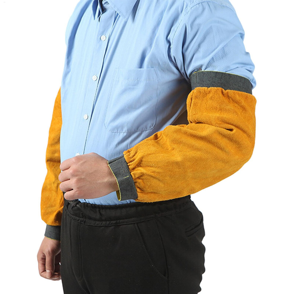 Heat Resistant Cowhide Arm Protection Covers Adjustable Hook And Loop Welding Sleeves Antiscald Summer Sleeves 9189345951619