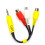 3,5-mm-Stecker auf 3RCA-Buchse, Splitter-Adapter, Stereokabel 4