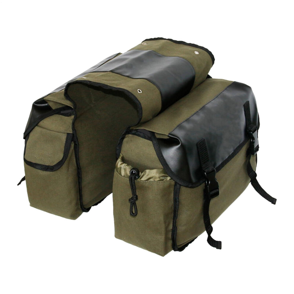 Bicycle Storage Bag Seat Case Wearresistant Material Reflective Saddle Carrier Tool Holder Army Green 9189345951893
