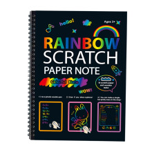 Rainbow scratch paper Paper craft art Scratch paper for children