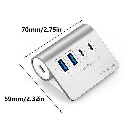 4Port USB 3.2 Hub Type C 10Gbps USB Hub 4 Port HUB Splitter 2