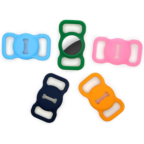 Dog collar loop, pet protective cover for locator, antiloss keychain, silicone accessory Ref: 9830 1