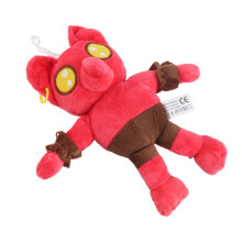 Niedliches Plüsch-Spielcharakter-Püppchen - 31x27cm, Schwarz, Rot, Blau Styles