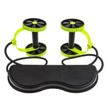 Abs Wheel Roller Trainer Stretch Elastic Abdominal Resistance Pull Rope Tool Green