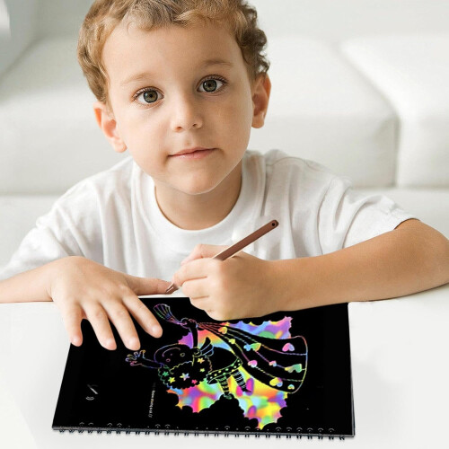 Scratch Rainbow Art for Kids  Mini Scratch Notes Magic Paper Set 1