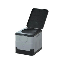 Folding Toilet Portable Collapsible AntiOdor Storage Box Car Toilet Grey Emergency Travel Toilet for Adults